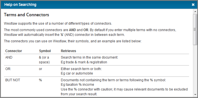 Terms and connectors update