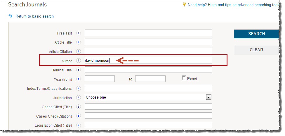 journals author search
